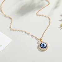 Wholesale Jewelry Fashion Devil's Eye Alloy Rhinestone Pendant Necklace main image 5