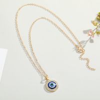 Wholesale Jewelry Fashion Devil's Eye Alloy Rhinestone Pendant Necklace main image 2