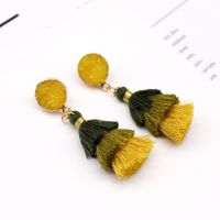 Fashion Jewelry Imitation Natural Stone Tassel Earrings Multi-layer Earrings Imitation Crystal Bud Resin Earrings main image 3