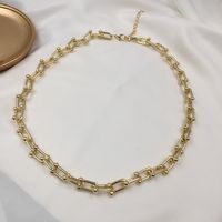 Golden Chain Necklace Cold Wind Hip-hop Exaggerated Korean Trendy Personality Thick Clavicle Chain Wholesale main image 4