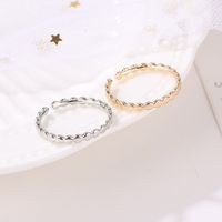 New Ring Popular Simple And Exquisite Jewelry Geometric Wave Open Ring Personality Ring Wholesale main image 4