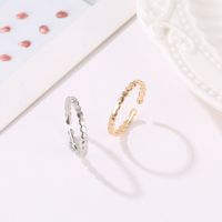 New Ring Popular Simple And Exquisite Jewelry Geometric Wave Open Ring Personality Ring Wholesale main image 6