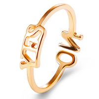 New Ring Fashion Personality Yes And No English Letter Ring Open Ring Wholesale main image 1
