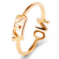 New Ring Fashion Personality Yes And No English Letter Ring Open Ring Wholesale main image 2