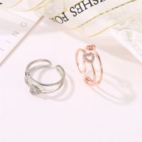 New Style Ring Jewelry Fashion Love Zircon Women's Ring Simple Hollow Open Ring Accessories main image 5