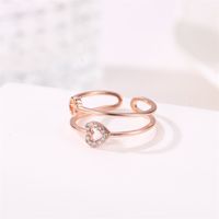 New Style Ring Jewelry Fashion Love Zircon Women's Ring Simple Hollow Open Ring Accessories main image 6