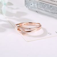 New Ring Creative Heart-to-heart Printing Live Mouth Ring Temperament Heart-shaped Opening Adjustable Ring Wholesale main image 5