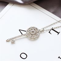 Fashion Key Alloy Diamond Women's Necklace main image 6
