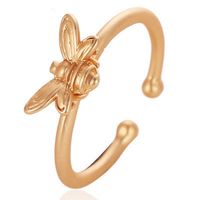 Models Ring Creative Small Bee Simple Ring Personality Sub-gold Opening Animal Ring Wholesale main image 1