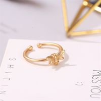 Models Ring Creative Small Bee Simple Ring Personality Sub-gold Opening Animal Ring Wholesale main image 6