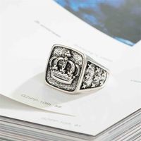 Ring Jewelry European And American Retro Crown Gothic Men's Ring Cross-border Hot Sale Metal Ring Wholesale main image 4