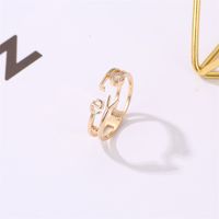 New Ring Fashion Letter Ring Personality Love Couple Single Ring Trend Diamond Open Ring Wholesale main image 6