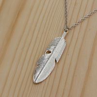 Explosion Of Funds Fashion New Hot Selling Simple Natural Fresh Leaves Feather Pendant Necklace Accessories main image 6