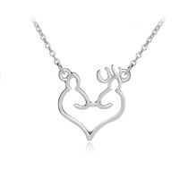 Women's Necklace Wholesale Christmas Gifts Small Antlers Small Fresh Literary Fan Elf Elk Horn Clavicle Chain main image 1