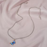 Summer New Product Gradient Butterfly Necklace Couple Clavicle Chain Butterfly Bracelet Wholesale sku image 1