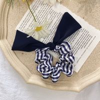 Hair Ring New Plaid Color Cloth Pig Fat Bow Hair Rope Headdress Scrunchies Wholesale sku image 3