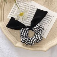 Hair Ring New Plaid Color Cloth Pig Fat Bow Hair Rope Headdress Scrunchies Wholesale sku image 4