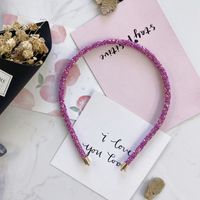 Korea Band Simple Candy Color Sequins Fine-edged Wire Headband Hair Bundle Diy Hair Hole Girl sku image 6