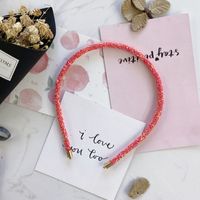 Korea Band Simple Candy Color Sequins Fine-edged Wire Headband Hair Bundle Diy Hair Hole Girl sku image 11