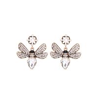 Korean Fashion 925 Silver Needle Earrings Personalized Diamond Retro Earrings Mori Girl Wild Bee Earrings Wholesale sku image 2