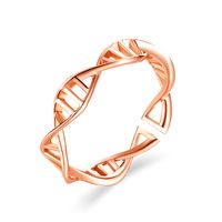 خاتم التجارة الخارجية الجديد خواتم متقاطعة مخططة وردة ذهبية ، خاتم أنثى عصري على شكل الماس sku image 1