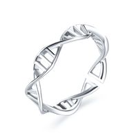 خاتم التجارة الخارجية الجديد خواتم متقاطعة مخططة وردة ذهبية ، خاتم أنثى عصري على شكل الماس sku image 2