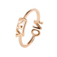 New Ring Fashion Personality Yes And No English Letter Ring Open Ring Wholesale sku image 1