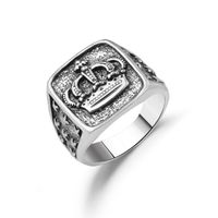 Ring Jewelry European And American Retro Crown Gothic Men's Ring Cross-border Hot Sale Metal Ring Wholesale sku image 2