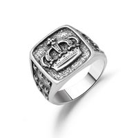 Ring Jewelry European And American Retro Crown Gothic Men's Ring Cross-border Hot Sale Metal Ring Wholesale sku image 3