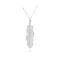 Explosion Of Funds Fashion New Hot Selling Simple Natural Fresh Leaves Feather Pendant Necklace Accessories sku image 2