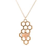 Necklace Fashion Simple Honeycomb Honeycomb Pendant Small Bee Insect Necklace Ladies Clavicle Chain Wholesale sku image 4