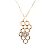 Necklace Fashion Simple Honeycomb Honeycomb Pendant Small Bee Insect Necklace Ladies Clavicle Chain Wholesale sku image 3