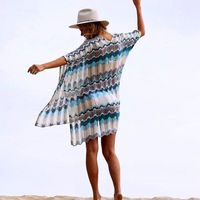 Hot Selling Summer Fashion  Sweaters Openwork  Loose Color Matching  Sexy Beach Jacket, Swimsuit Outdoor Smock Sunscreen Clothing Nihaojewelry Wholesale main image 5