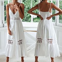 Europäische Und Amerikanische Neue Sexy Hosenträger Spitze Langer Rock Strand Rock Urlaub Lange Rock Bikini Bluse Sonnenschutz Kleid Großhandel main image 2