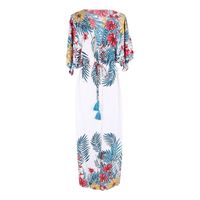 Summer  New  Printing Two-end Flower Cardigan Large Size Beach Sunscreen Bikini Outer Cover Swimsuit Smock  Nihaojewelry Wholesale main image 3