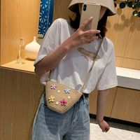 Woven Small Bag Summer New Women's Bag Korean Fashion The Shoulder Messenger Bag Small Fresh Straw Bucket Bag Wholesale Nihaojewelry main image 4