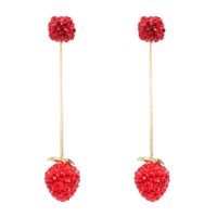 Boucles D&#39;oreilles Sauvages Mignon Fraise Diamant Boucles D&#39;oreilles Longues Boucles D&#39;oreilles Rouges En Gros Nihaojewelry main image 1