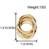 Europäische Und Amerikanische Atmos Phä Rische Metall Persönlichkeit Einfache Runde Ringschnalle Hohle Ohrringe Grenz Überschreitende Mode Ohrringe Weibliche F5320 main image 6