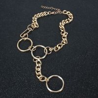 Fashion  Single-layer Chain Necklace Circle Alloy Pendant Women's Wild Accessories Wholesale Nihaojewelry main image 3