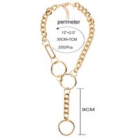 Fashion  Single-layer Chain Necklace Circle Alloy Pendant Women's Wild Accessories Wholesale Nihaojewelry main image 6