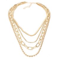 Fashion Metal Necklace Wholesale Nihaojewelry Multi-layer Chain Clavicle Chain Necklace Women main image 3