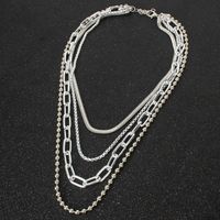 Fashion Metal Necklace Wholesale Nihaojewelry Multi-layer Chain Clavicle Chain Necklace Women main image 4