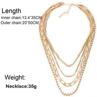 Fashion Metal Necklace Wholesale Nihaojewelry Multi-layer Chain Clavicle Chain Necklace Women main image 6