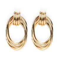 Fashion Exaggerated Gold Metal Earrings Simple Fashion Geometric Earrings Jewelry Wholesale Nihaojewelry main image 1