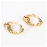 Fashion Exaggerated Gold Metal Earrings Simple Fashion Geometric Earrings Jewelry Wholesale Nihaojewelry main image 4
