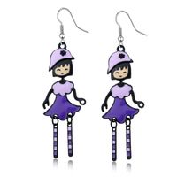 Fashion Little Girl Earrings Wholesale Cartoon Character Earrings 3d Oil Drop Creative Earrings Women's Earrings main image 1