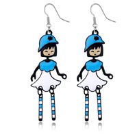 Fashion Little Girl Earrings Wholesale Cartoon Character Earrings 3d Oil Drop Creative Earrings Women's Earrings main image 6