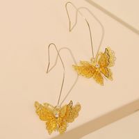 Korean Three-dimensional Multilayer Butterfly Earrings Personality Trend Insect Earrings Jewelry Wholesale Nihaojewelry main image 3