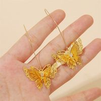 Korean Three-dimensional Multilayer Butterfly Earrings Personality Trend Insect Earrings Jewelry Wholesale Nihaojewelry main image 5