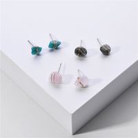 Fashion Big Jewelry Natural Stone Winding Copper Wire Small Stone Mini Earrings Wholesale Nihaojewelry main image 5